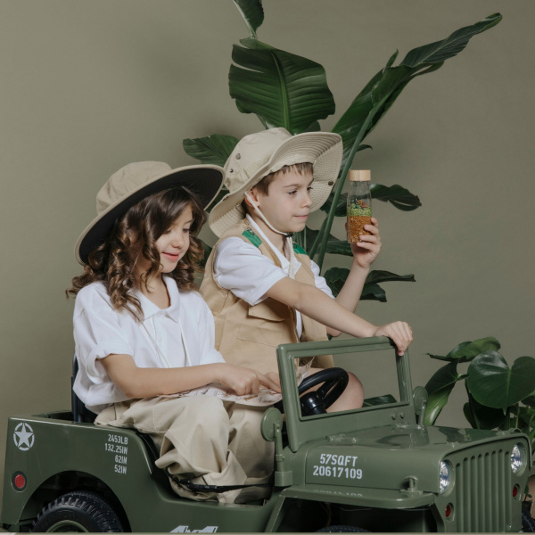 Bouteille sensorielle spy jurassic Petit boum