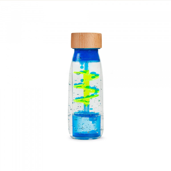 Bouteille sensorielle move spirale bleu Petit boum