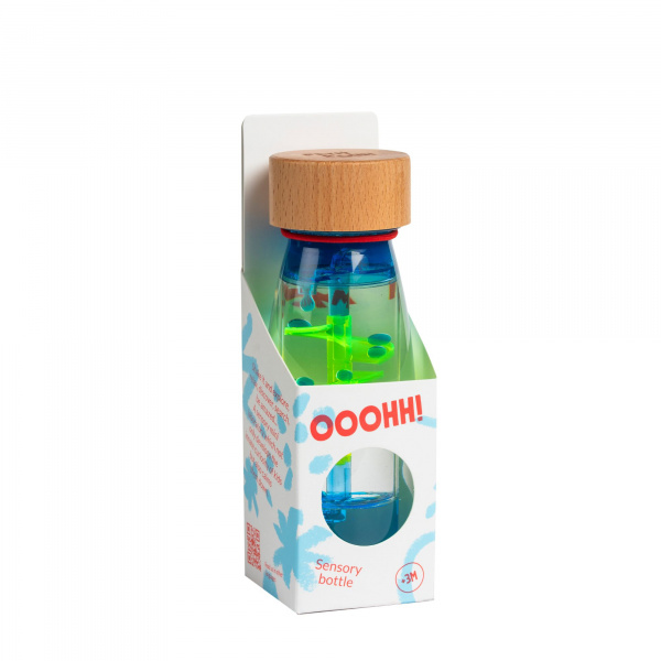 Bouteille sensorielle move spirale bleu Petit boum