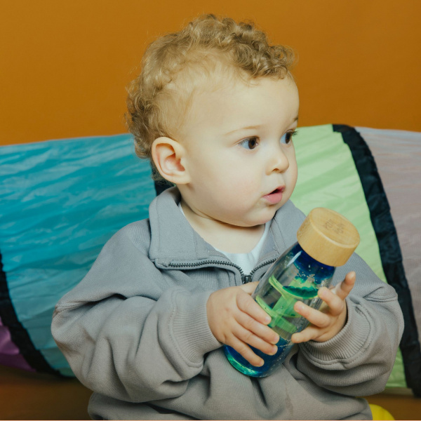 Bouteille sensorielle move spirale bleu Petit boum