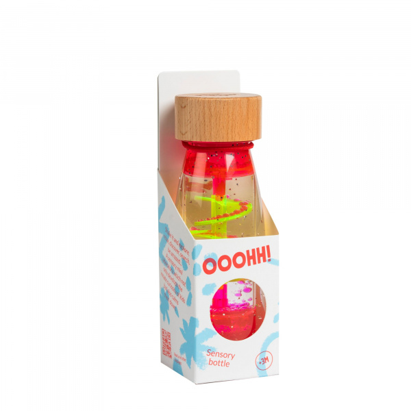 Bouteille sensorielle move spirale rose Petit boum