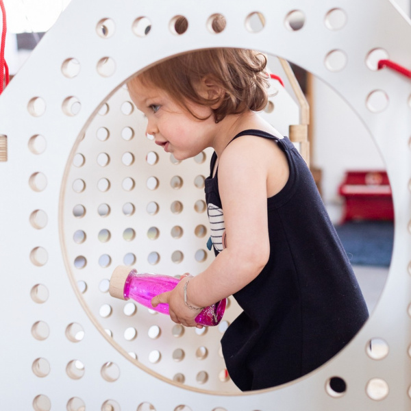 Bouteille sensorielle float rose Petit boum