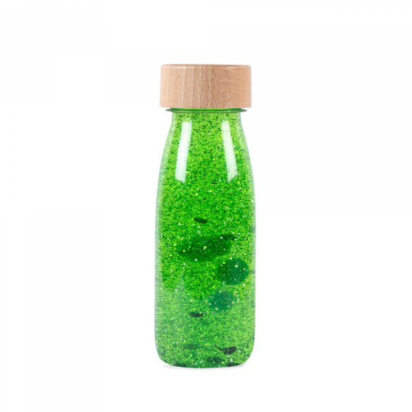 Bouteille sensorielle float verte Petit boum