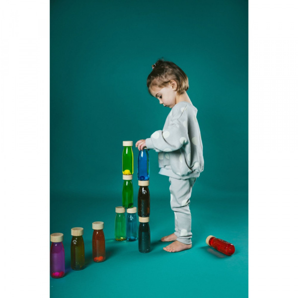 Bouteille sensorielle float rouge Petit boum