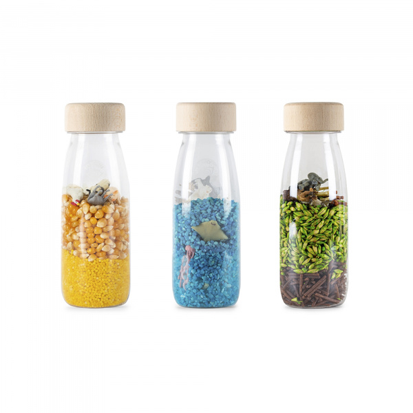 Lot de 3 bouteilles sensorielles nature Petit boum