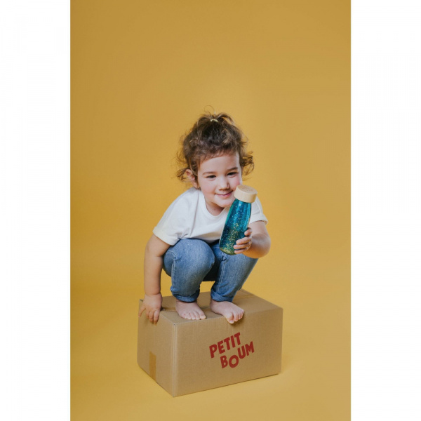 Bouteille sensorielle float turquoise Petit boum