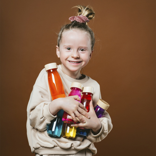 Bouteille sensorielle float curcuma Petit boum