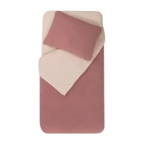 Parure de couette + taie 75x120 / 35x45 cm nude/old pink P'tit dodo