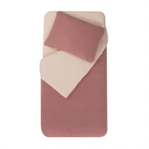 Parure housse de couette + taie d'oreiller 100x140cm / 40x60 cm nude / old pink P'tit dodo