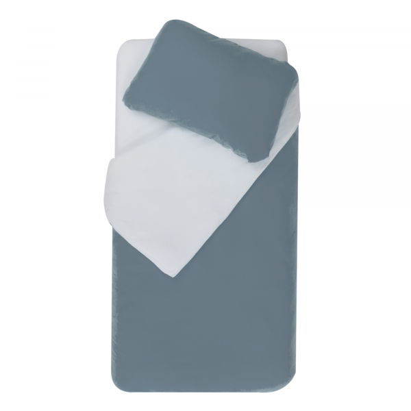 Parure housse de couette + taie d'oreiller 75x120 / 35x45 cm blanc / souris P'tit dodo