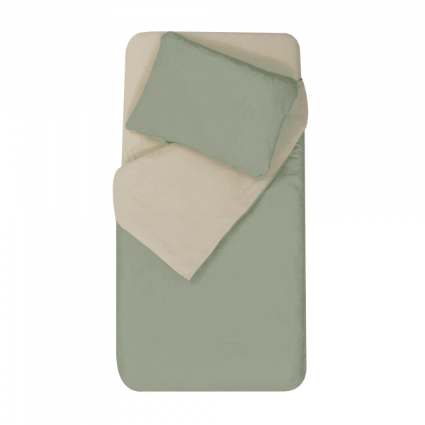 Parure housse de couette + taie d'oreiller 100x140cm / 40x60 cm ginky / sable P'tit dodo