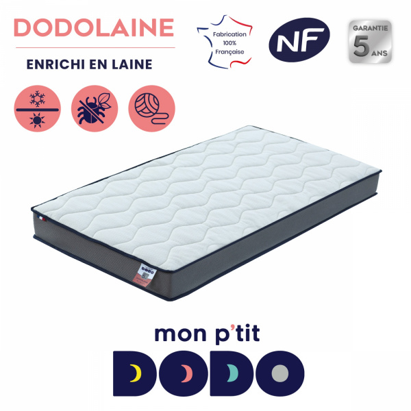 Matelas dodotendre (face été/face hiver) 60x120 cm P'tit dodo