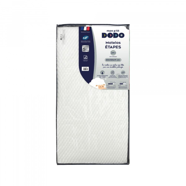 Matelas etapes evolutif stature 60x120 cm P'tit dodo