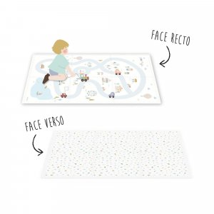 Les imparfaits - tapis de jeu réversible 2 en 1 eevaa village terrazzo Play & go