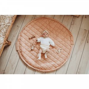 Sac à jouets / tapis d'éveil 2 en 1 en coton bio fleuri Play & go