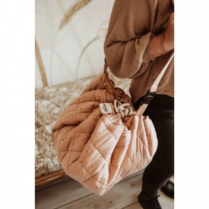 Sac à jouets / tapis d'éveil 2 en 1 en coton bio fleuri Play & go