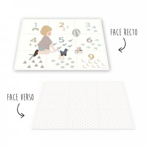 Tapis de jeu réversible 2 en 1 eevaa numbers Play & go