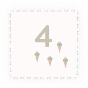 Tapis de jeu réversible 2 en 1 eevaa numbers Play & go