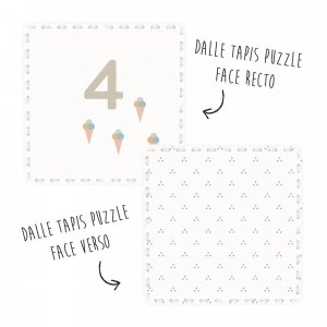 Tapis de jeu réversible 2 en 1 eevaa numbers Play & go