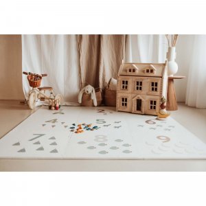 Tapis de jeu réversible 2 en 1 eevaa numbers Play & go