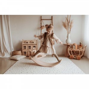 Tapis de jeu réversible 2 en 1 eevaa alphabet terrazzo Play & go