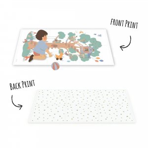 Tapis de jeu réversible 2 en 1 eevaa treehouse Play & go