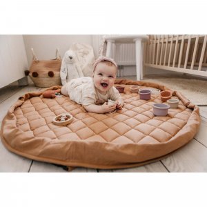 Sac à jouets / tapis d'éveil 2 en 1 en coton bio tawny brown Play & go