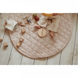 Sac à jouets / tapis d'éveil 2 en 1 en coton bio soft brown stripes Play & go