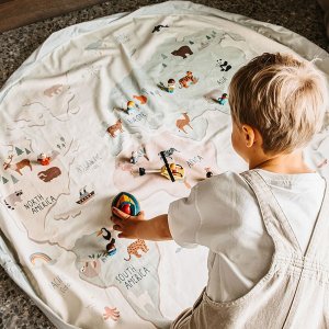 Grand sac à jouet / tapis de jeu 2 en 1 - worldmap colors Play & go
