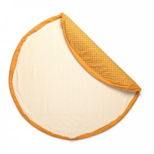 Grand sac à jouet / tapis d'éveil 2 en 1 organic gridmustard Play & go