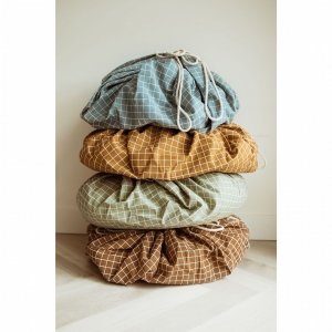 Grand sac à jouet / tapis d'éveil 2 en 1 organic gridmustard Play & go