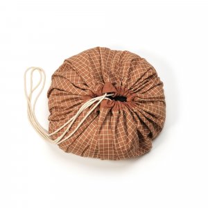 Grand sac à jouet / tapis d'éveil 2 en 1 organic gridbrown Play & go