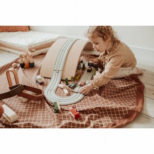 Grand sac à jouet / tapis d'éveil 2 en 1 organic gridbrown Play & go