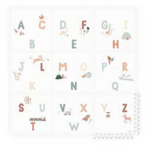Tapis de jeu réversible 2 en 1 eevaa alphabet Play & go