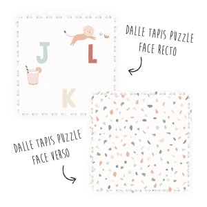 Tapis de jeu réversible 2 en 1 eevaa alphabet Play & go