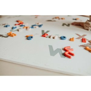 Tapis de jeu réversible 2 en 1 eevaa alphabet Play & go