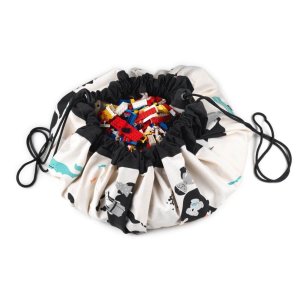 Grand sac à jouet / tapis de jeu 2 en 1 - carte du monde Play & go