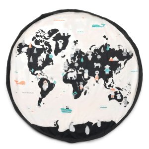 Grand sac à jouet / tapis de jeu 2 en 1 - carte du monde Play & go