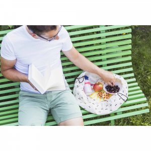 Petit sac à jouets / tapis de jeu 2 en 1 cerise doré Play & go