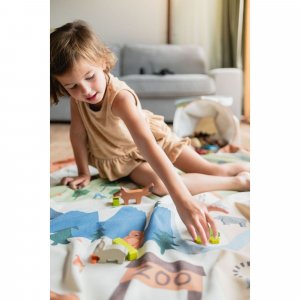 Panier de rangement + tapis de jeu - soo zoo Play & go