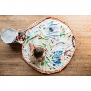 Panier de rangement + tapis de jeu - soo zoo Play & go