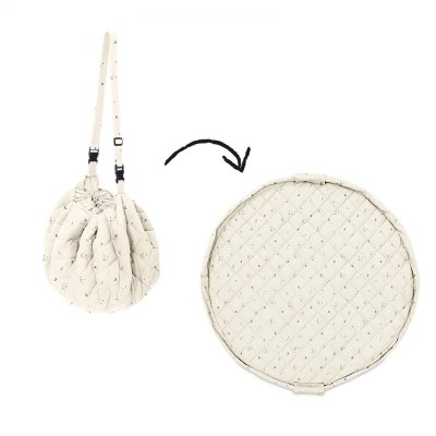 Sac à jouets / tapis d'éveil 2 en 1 en coton bio moon