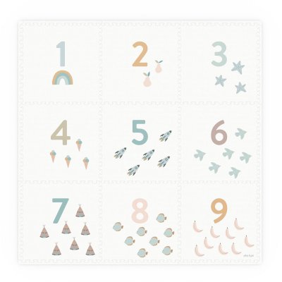 Tapis de jeu réversible 2 en 1 eevaa numbers