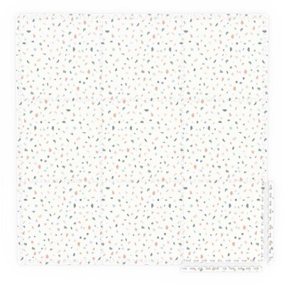 Tapis de jeu réversible 2 en 1 eevaa alphabet terrazzo