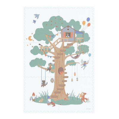 Tapis de jeu réversible 2 en 1 eevaa treehouse
