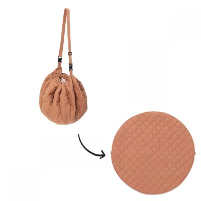 Sac à jouets / tapis d'éveil 2 en 1 en coton bio tawny brown