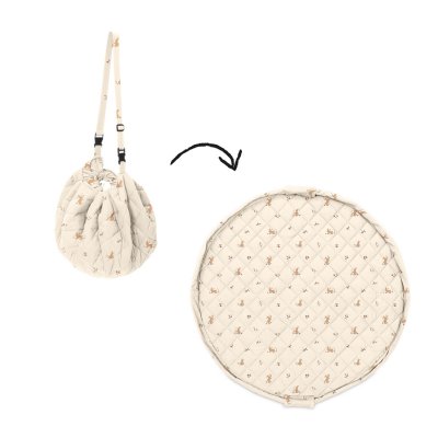 Sac à jouets / tapis d'éveil 2 en 1 en coton bio soft rabbit