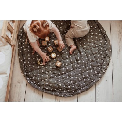 Sac à jouets / tapis d'éveil 2 en 1 en coton bio soft birds