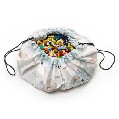 Grand sac à jouet / tapis de jeu 2 en 1 - worldmap colors