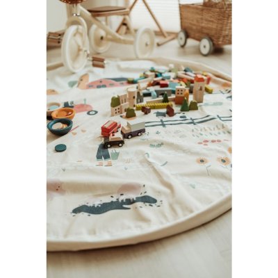 Grand sac à jouet / tapis de jeu 2 en 1 - ferme